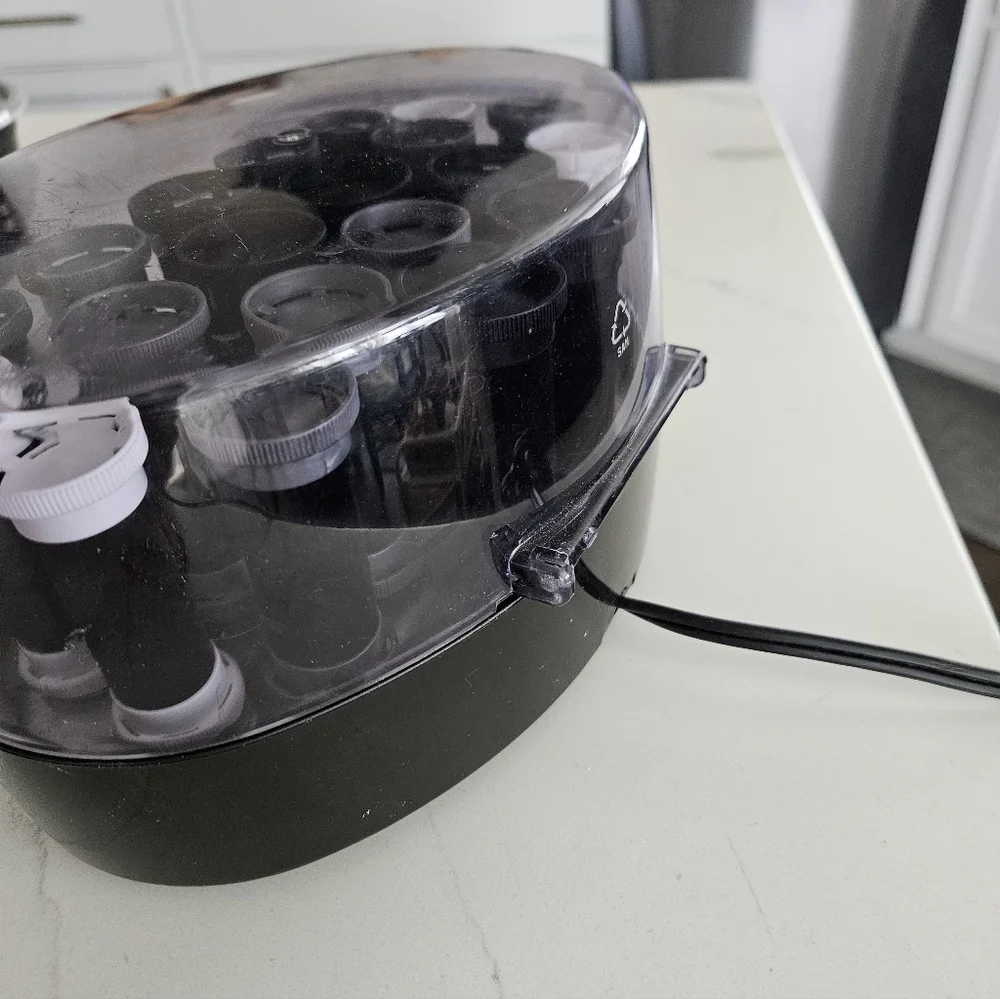 Remington Black and White Heated Roller Set with Clear Lid